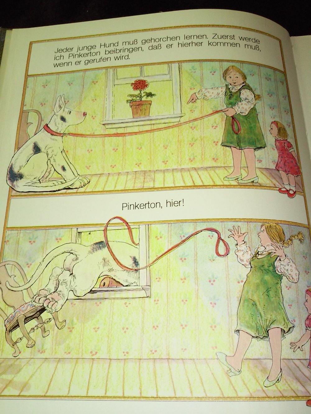Steven Kellogg: Pass auf, Pinkerton (Hund) - Kinderbuch alt
