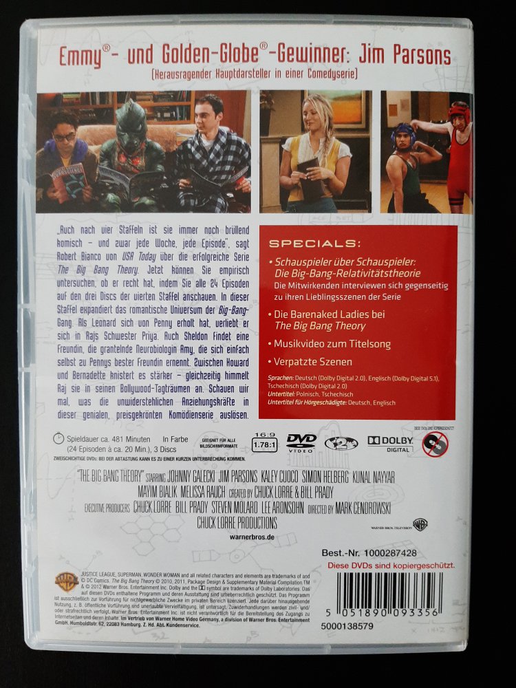 The Big Bang Theory - Die komplette vierte Staffel | Season 4 | US-Sitcom | DVD-Box | Serie 