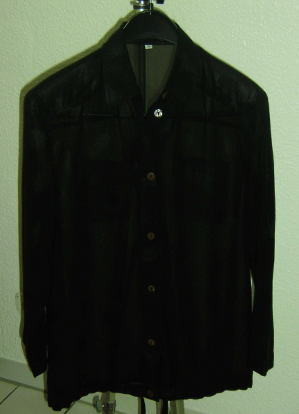 Edle transparente Bluse bzw. Jacke in schwarz grau Gr. 38 