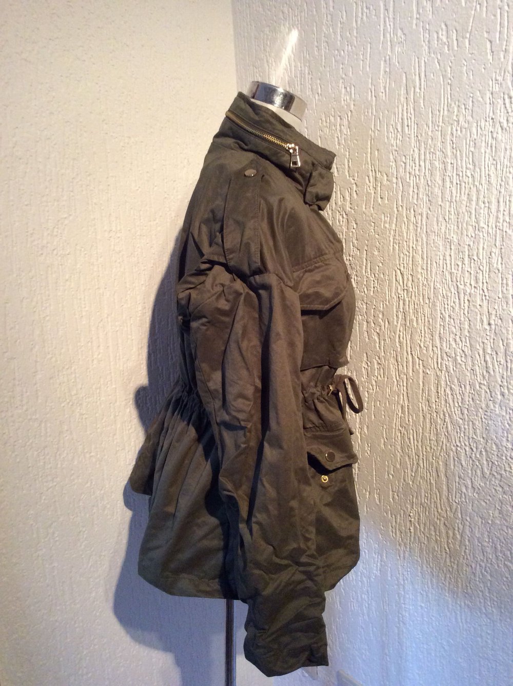 H&M Jacke Damen Größe 36 Übergangsjacke neu Khaki Militärstyle 