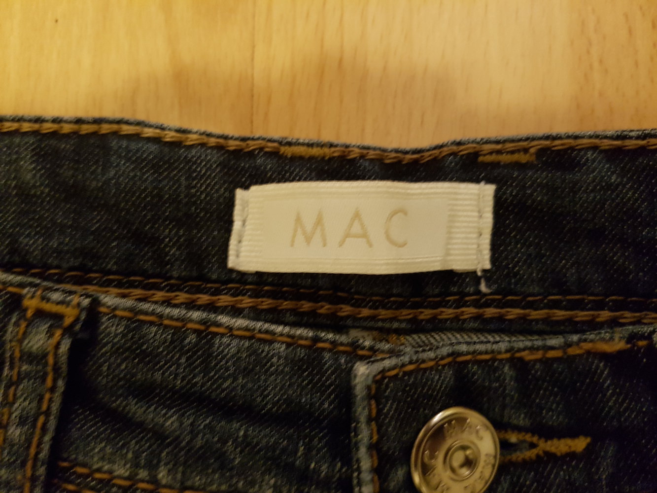 Schicke Jeans von MAC, boot-cut, weit, leichter Schlag, Damen, dunkelblau, Grösse 40