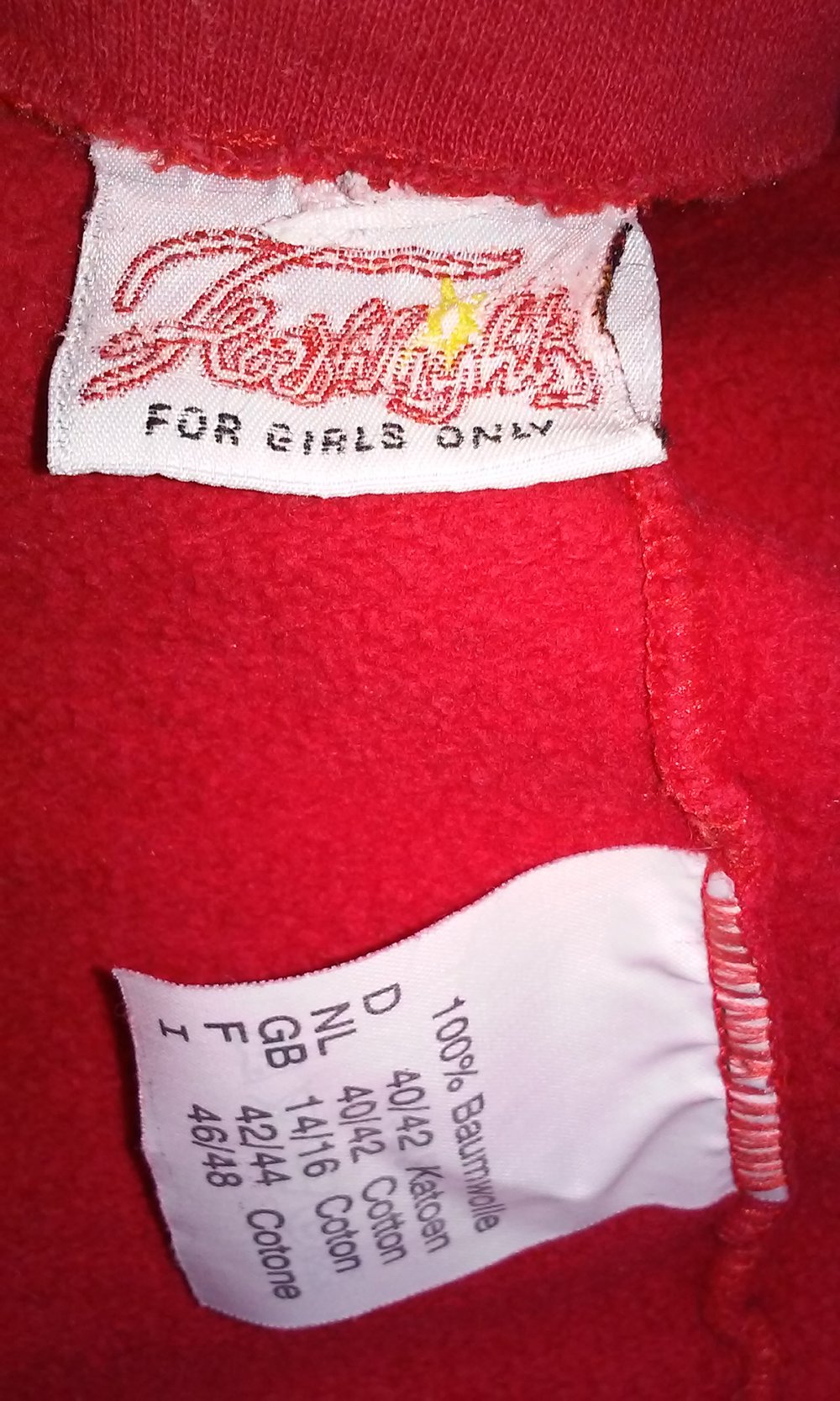 FlashLigths Marken - Jacke Cardigan innen angeraut Shirtjacke rot