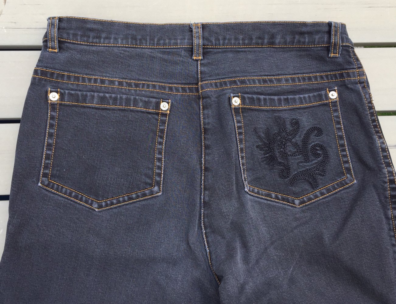 MADELEINE Jeans mit STICKEREI Gr. 40