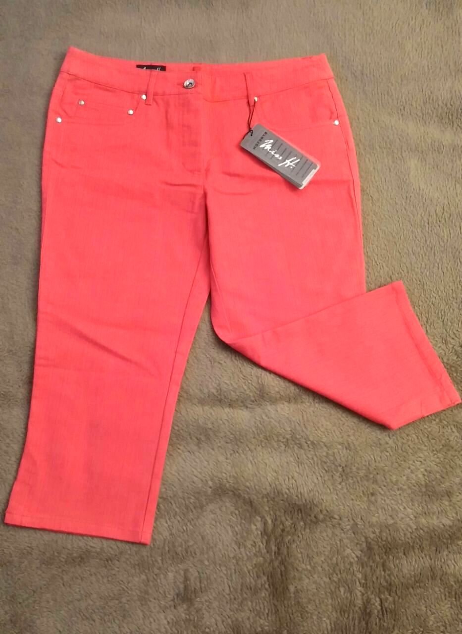 NEU Damen Hose Sommer Jeans Stretch Gr.38 in Rot von Miss H.P.27,95€