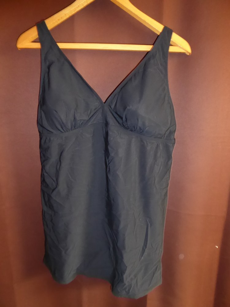 Damen Badekleid Badeanzug schwarz Gr. 48 mit verstellbaren träger