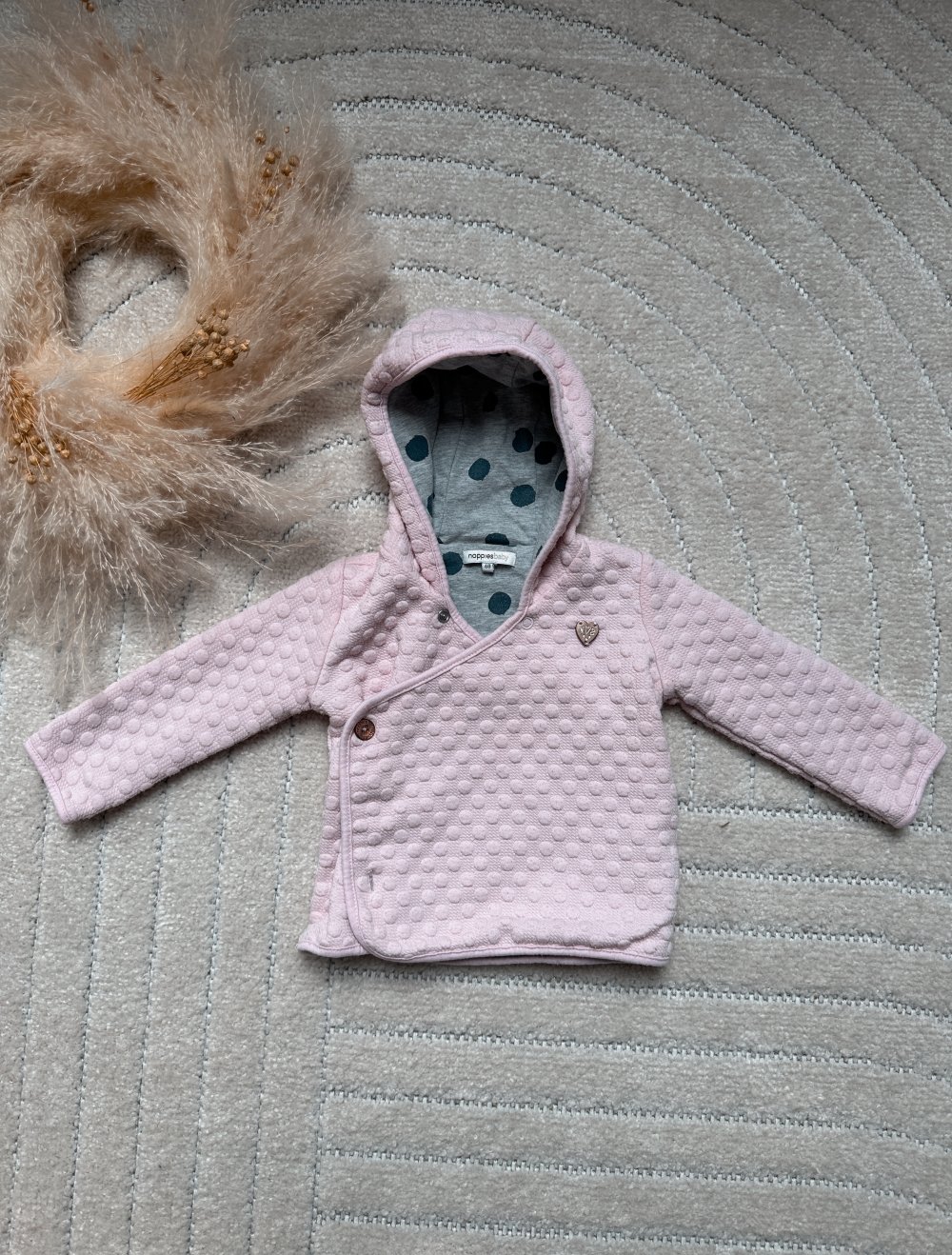 Noppies Baby Gr. 68 Jacke rosa mit Kaputze