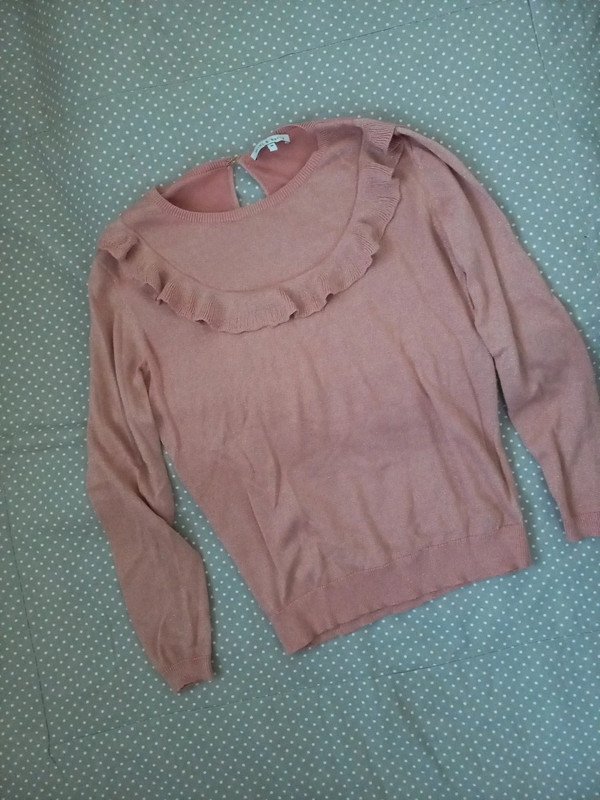 Vintage Pullover Mint & Berry Gr M,S, 36/38, Damen, Rose Glitzer, Frühling, Herbst, Winter