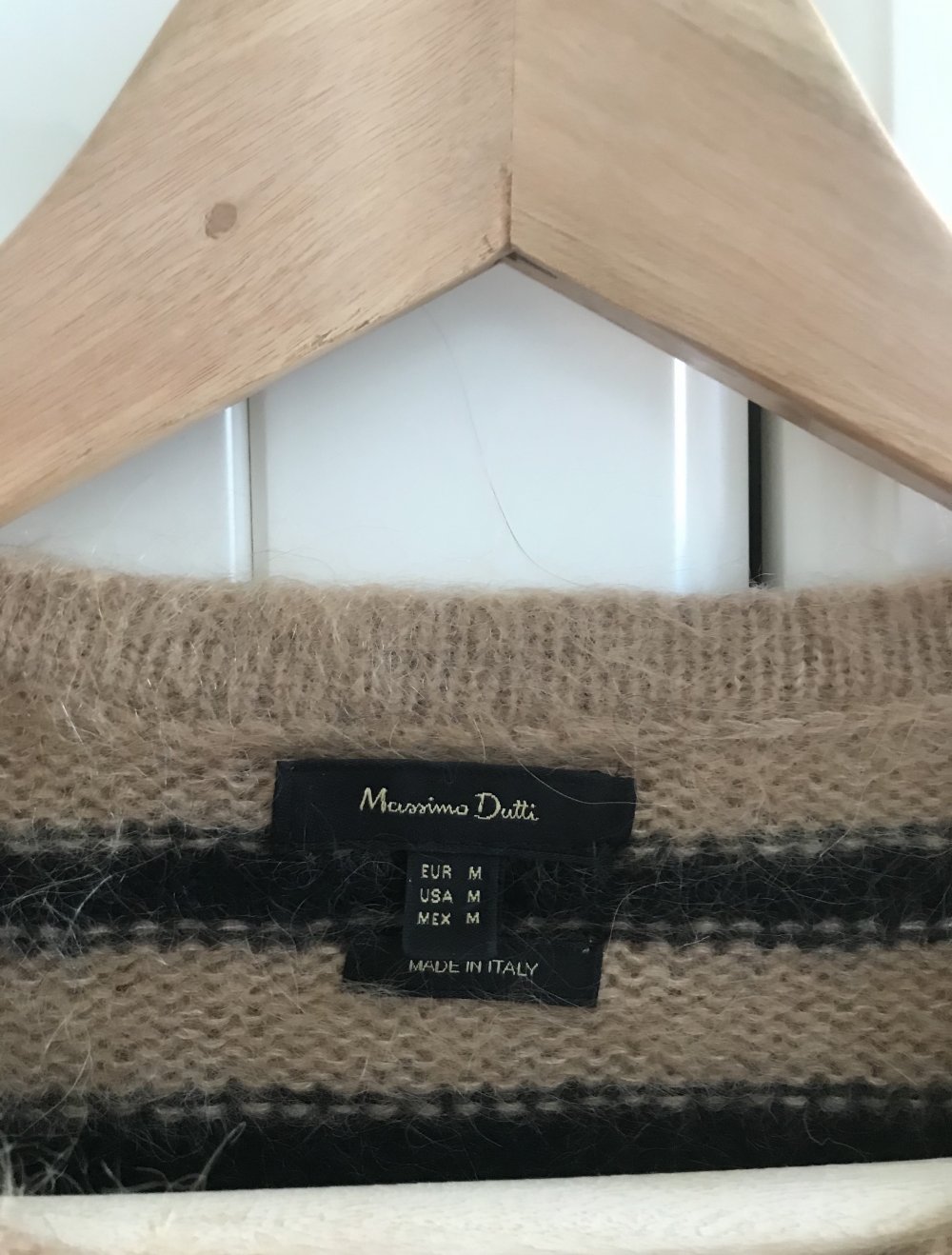 Massimo Dutti Strickjacke Cardigan Alpaka Wolle gekämmt Streifen weich blogger