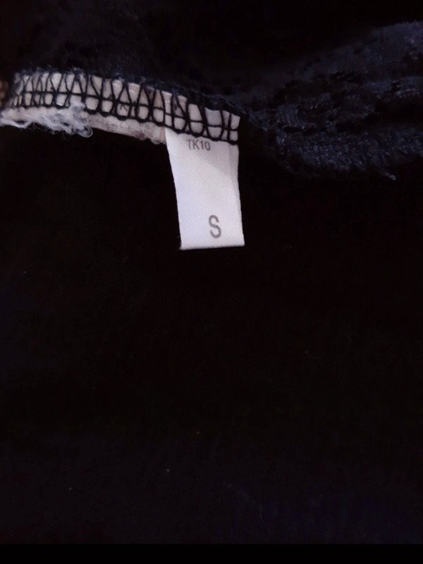 Schwarzes Yessica Spitzen-T-Shirt | C&A | Gr. S | Materialmix | Oberteil | kurzärmelig