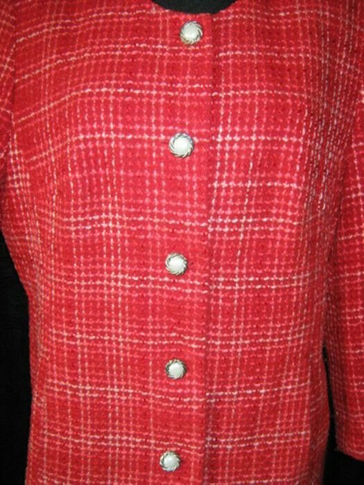 NEU * Edel * Original VINTAGE * Karo- Noppen Style * Kurz * Kostüm * Anzug * Blazer *Jacke 